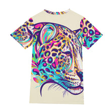Load image into Gallery viewer, Blue and Pink Leopard Face | Unisex T-Shirt | (100% Cotton)