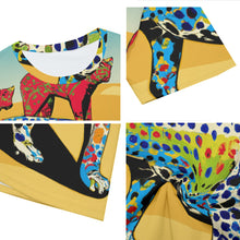 Load image into Gallery viewer, Leopards with Colorful Body in Desert | Unisex T-Shirt | (100% Cotton)