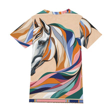 Load image into Gallery viewer, Colorful Arabian Horse Digital Art | Unisex O-Neck T-Shirt | (100% Cotton)