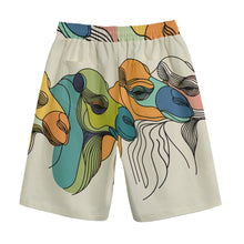 Load image into Gallery viewer, Colorful Camels Line Art | Unisex Straight Short (100% Cotton)