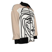 Load image into Gallery viewer, Man wearing Shemagh Line Art | Unisex Knitted Jacket