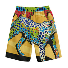 Load image into Gallery viewer, Leopards with Colorful Body in Desert | Unisex Straight Short (100% Cotton)