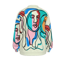 Load image into Gallery viewer, Women Faces Art | Unisex V-neck Knitted Cardigan