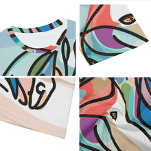 Load image into Gallery viewer, Colorful Horse Art with Blue Background | Unisex T-Shirt | (100% Cotton)