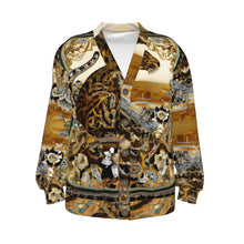 Load image into Gallery viewer, Leopard in Desert | Unisex V-neck Knitted Cardigan