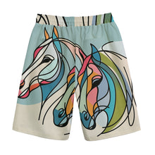 Load image into Gallery viewer, Colorful Horse Line Art | Unisex Straight Short (100% Cotton)