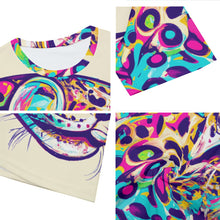 Load image into Gallery viewer, Blue and Pink Leopard Face | Unisex T-Shirt | (100% Cotton)