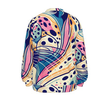 Load image into Gallery viewer, Pink and Blue Leopard Print | Unisex V-neck Knitted Cardigan