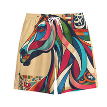 Load image into Gallery viewer, Colorful Art of Arabian Horse with Arabic Letters | Men Shorts (100% Cotton)