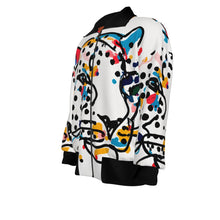 Load image into Gallery viewer, Leopard Face Line Art | Unisex Knitted Jacket
