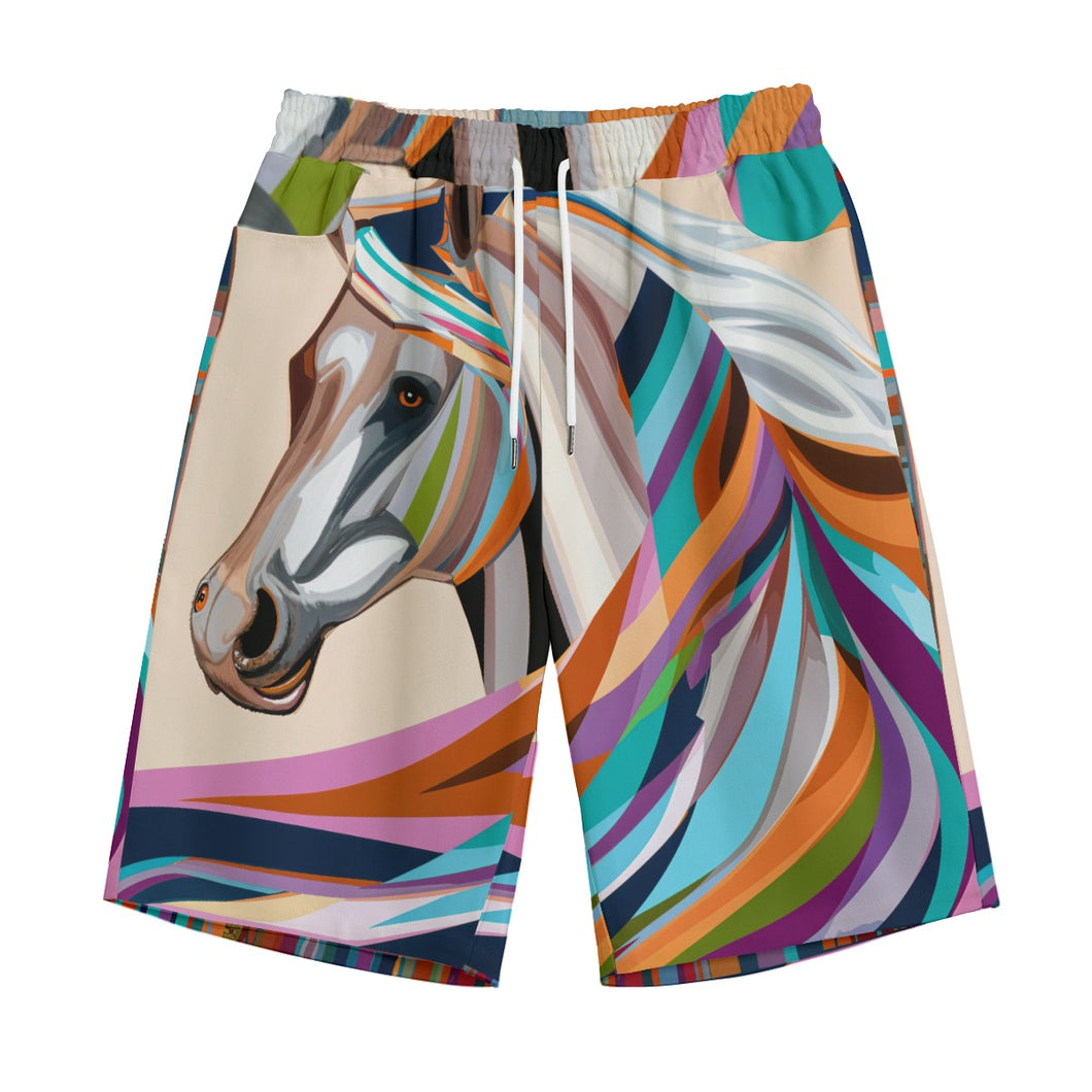 Colorful Horse Art | Unisex Straight Short (100% Cotton)