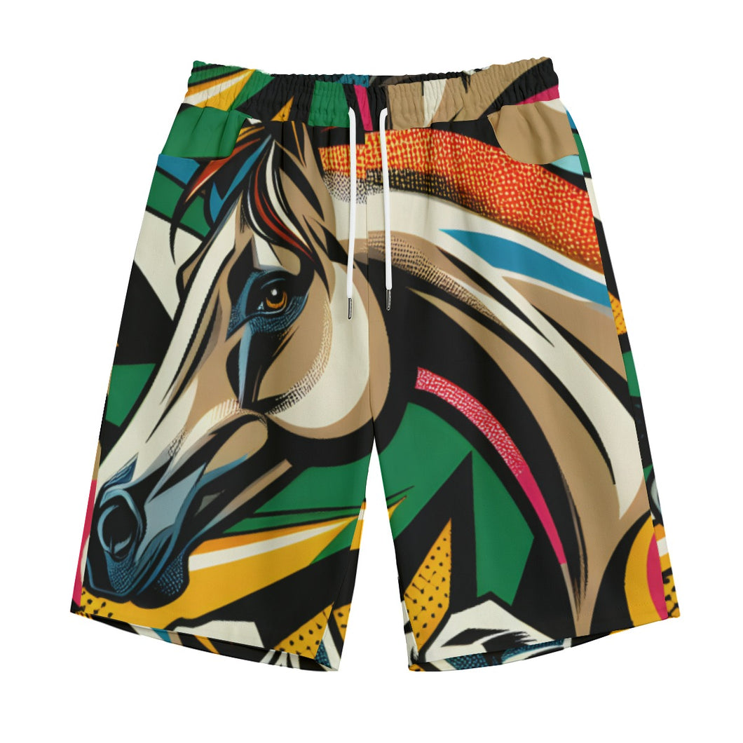 Horse Pop art | Straight Casual Unisex Short (100% Cotton)