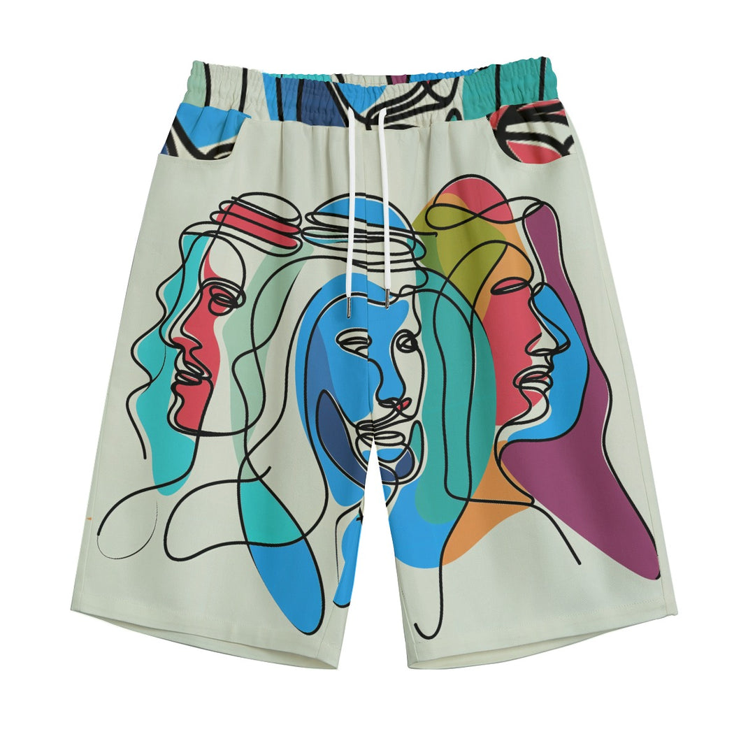 Arabic Men Line Art | Unisex Straight Short (100% Cotton)