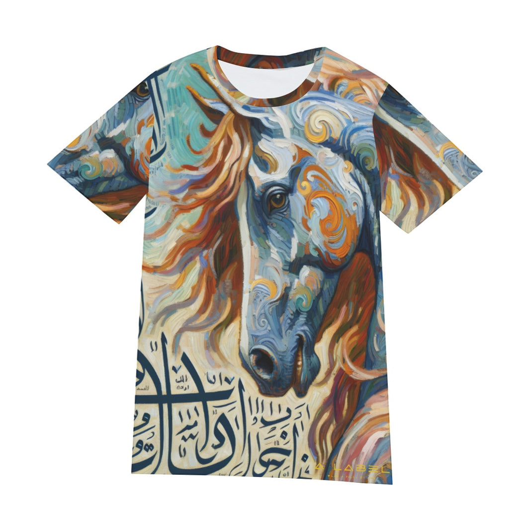 Arabian Horse Design | Unisex O-Neck T-Shirt | (100% Cotton)