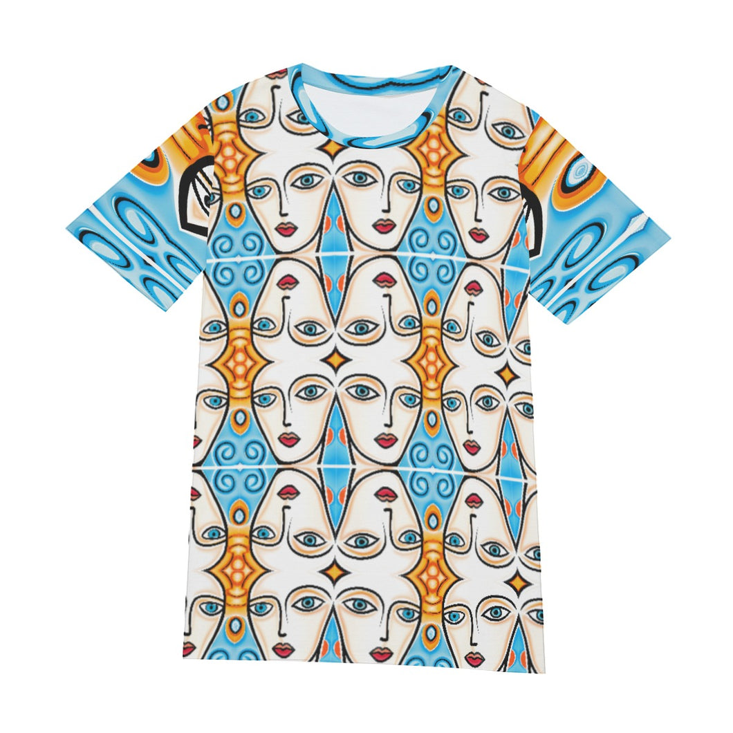 Faces Abstract Art | Unisex T-Shirt | (100% Cotton)