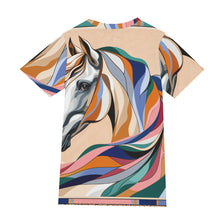 Load image into Gallery viewer, Colorful Arabian Horse Digital Art  | Unisex O-Neck T-Shirt | (100% Cotton)
