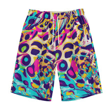 Load image into Gallery viewer, Pink and Blue Leopard Print | Unisex Straight Short (100% Cotton)
