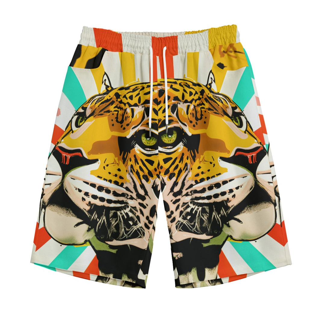 Leopard Pop Art | Unisex Straight Short (100% Cotton)