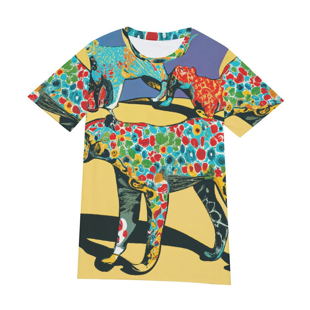 Leopards with Colorful Body | Unisex T-Shirt | (100% Cotton)