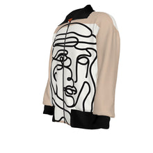 Load image into Gallery viewer, Man wearing Shemagh Line Art | Unisex Knitted Jacket
