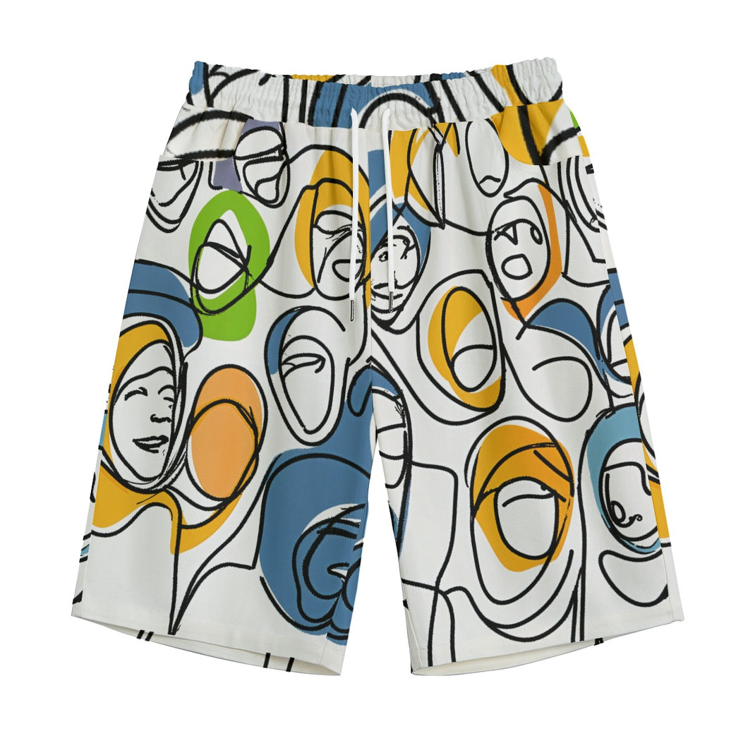 Crowded Women Art | Unisex Straight Short (100% Cotton)