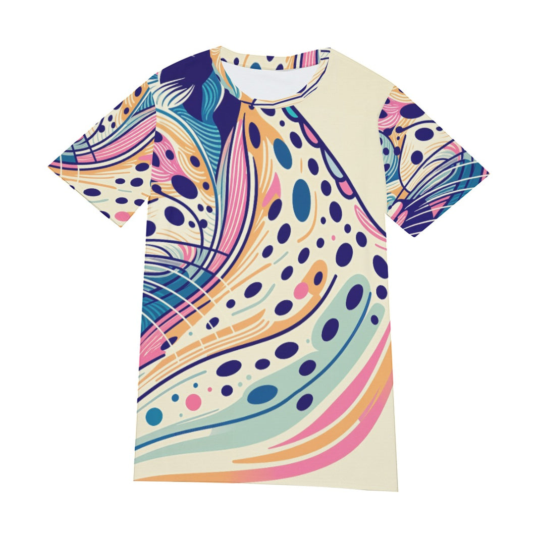 Blue and Pink Leopard Print | Unisex T-Shirt | (100% Cotton)
