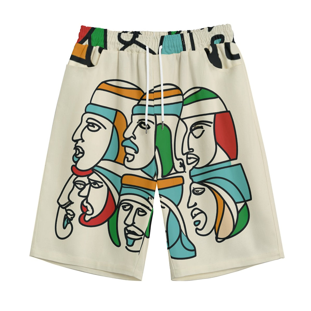 Men Line Art | Unisex Straight Short (100% Cotton)