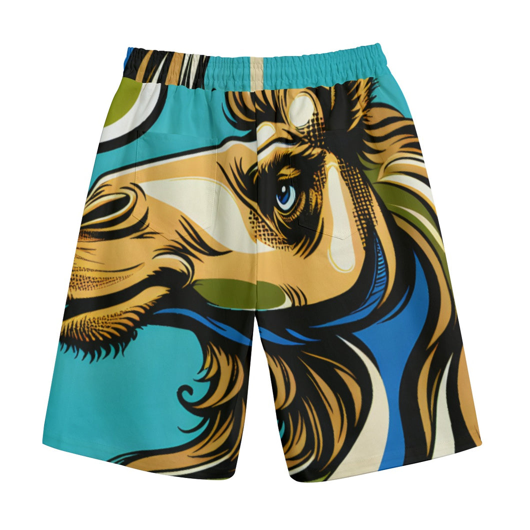 Camel Pop art | Straight Casual Unisex Short (100% Cotton)