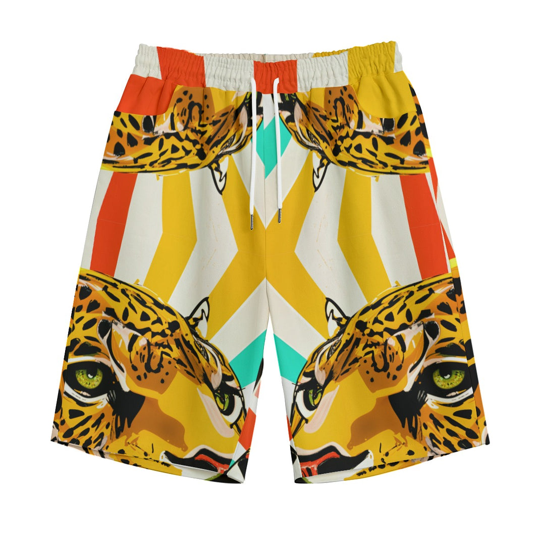 Leopard Eye Pop Art | Unisex Straight Short (100% Cotton)