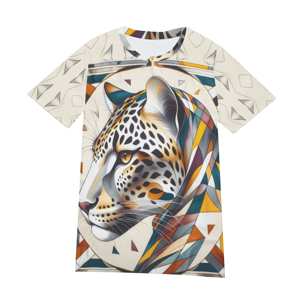 Luxury Digital Art of Leopard Face| Unisex T-Shirt | (100% Cotton)