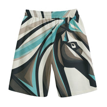 Load image into Gallery viewer, Gray and Blue Horse Digital Art | Unisex Straight Short (100% Cotton)
