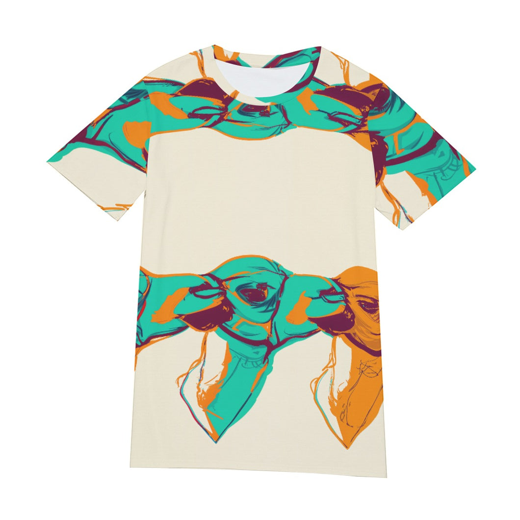 Green Camel Face Art | Unisex T-Shirt | (100% Cotton)