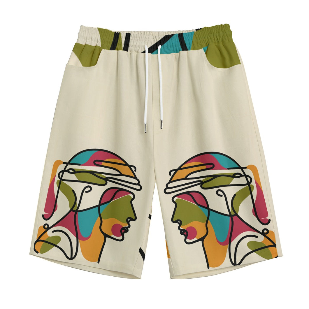 Colorful face Art | Unisex Straight Short (100% Cotton)