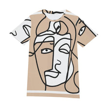 Load image into Gallery viewer, Beige and White Face Line Art | Unisex T-Shirt | (100% Cotton)
