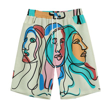 Load image into Gallery viewer, Arabic Women Line Art | Unisex Straight Short (100% Cotton)
