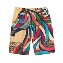 Load image into Gallery viewer, Colorful Art of Arabian Horse with Arabic Letters | Men Shorts (100% Cotton)
